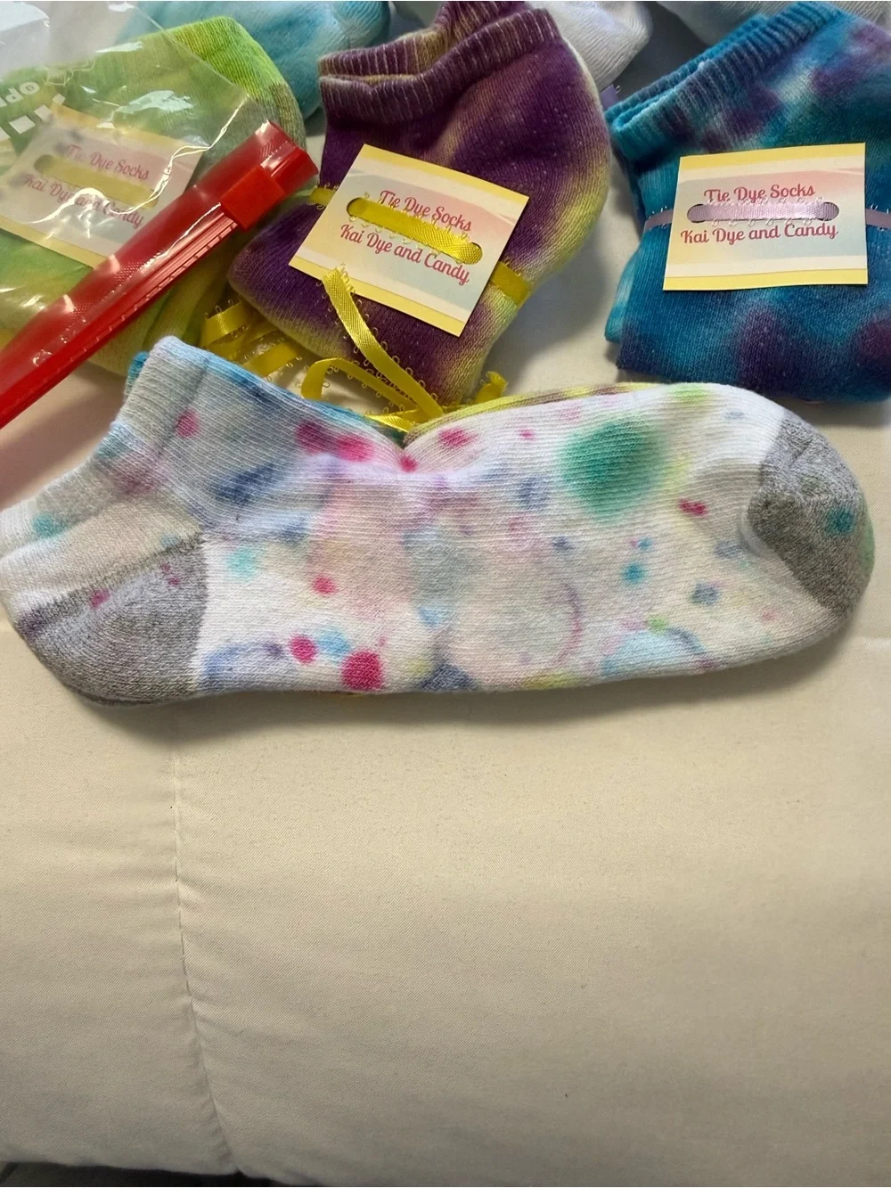 Kids dye @ candy tie-Dyed Socks - Multi Color 10 prs.